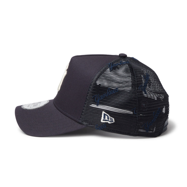 9FORTY A-Frame Trucker New York Yankees Embroidered Mesh Navy Snapback