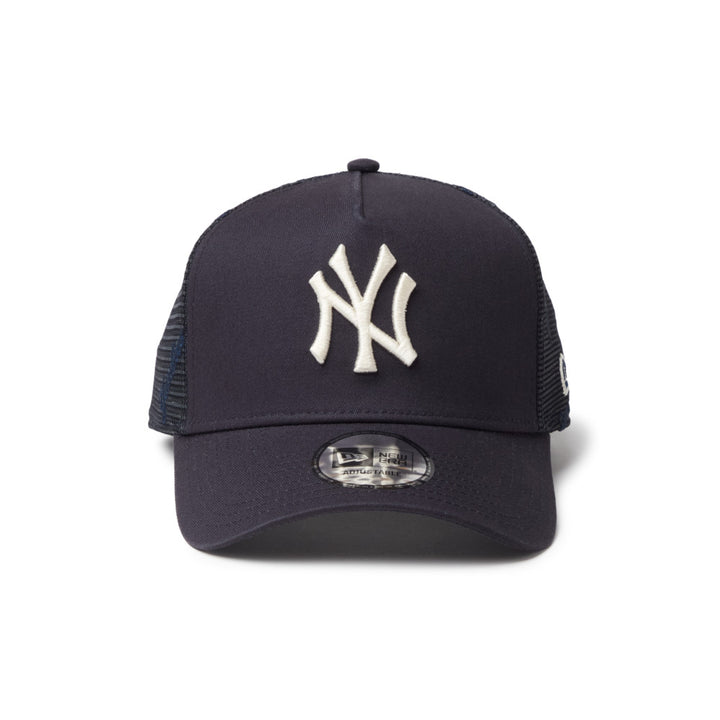 9FORTY A-Frame Trucker New York Yankees Embroidered Mesh Navy Snapback