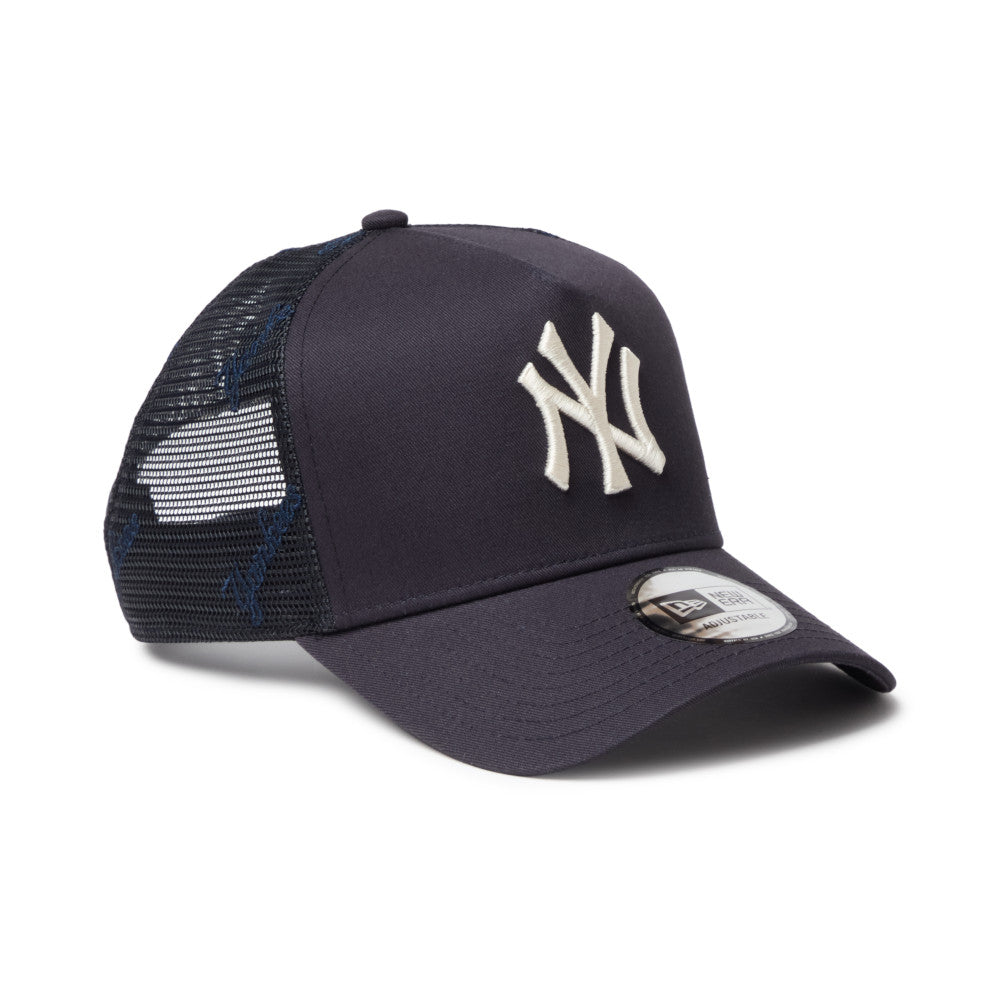 9FORTY A-Frame Trucker New York Yankees Embroidered Mesh Navy Snapback