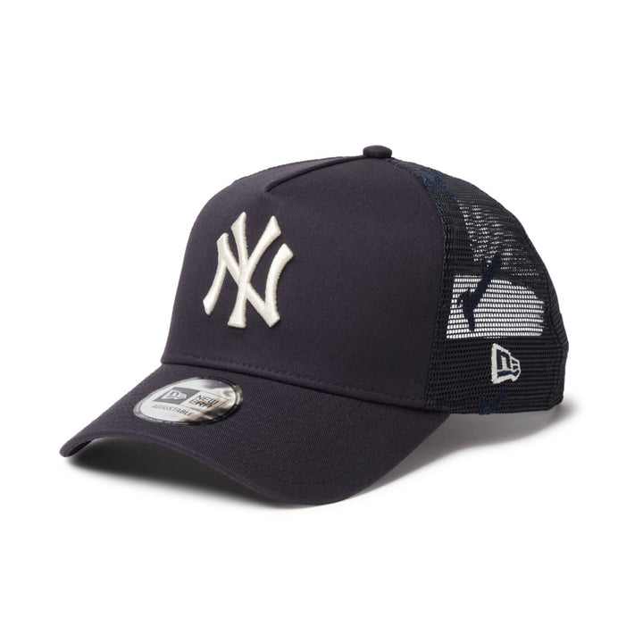 9FORTY A-Frame Trucker New York Yankees Embroidered Mesh Navy Snapback