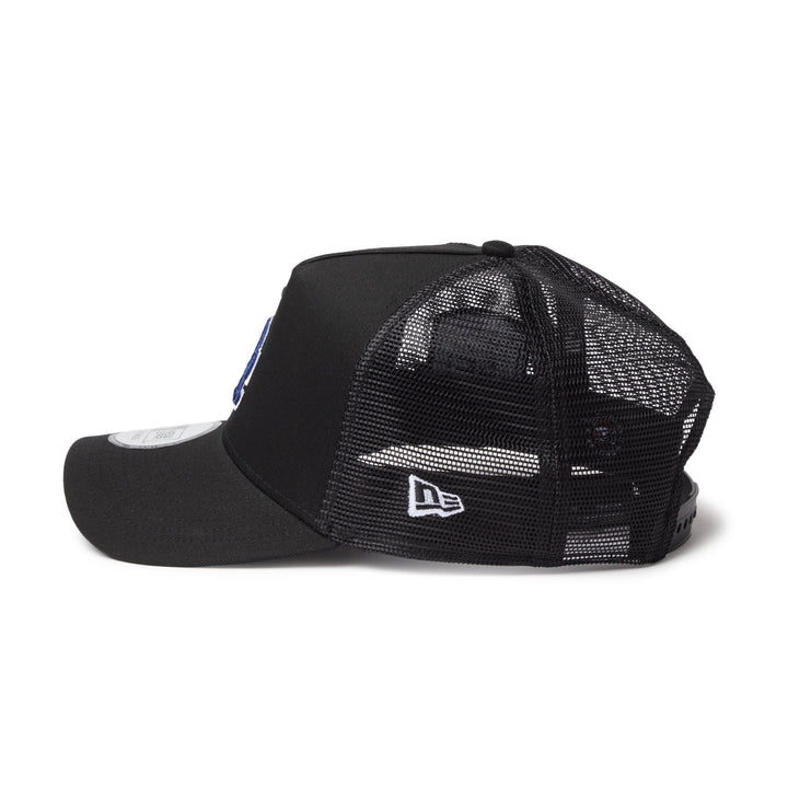 9FORTY A-Frame Trucker Los Angeles Dodgers Side Patch Black Snapback