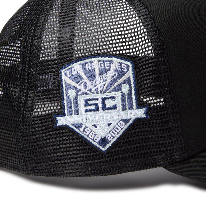 9FORTY A-Frame Trucker Los Angeles Dodgers Side Patch Black Snapback