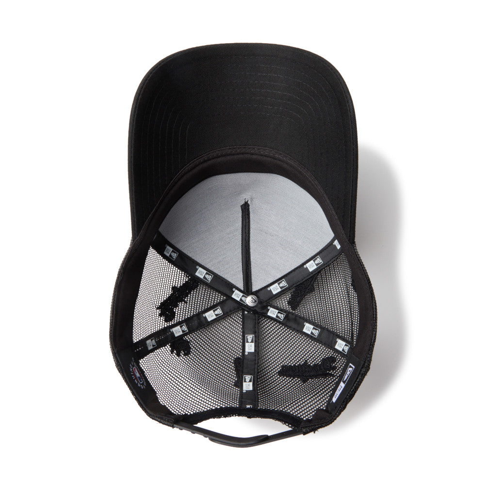 9FORTY A-Frame Trucker Los Angeles Dodgers Embroidered Mesh Black Snapback