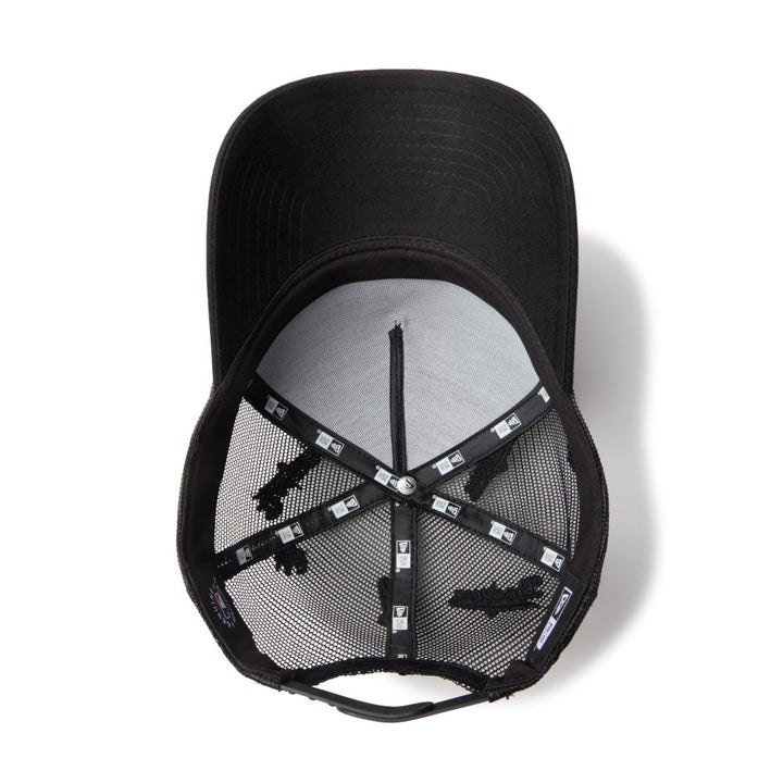 9FORTY A-Frame Trucker Los Angeles Dodgers Embroidered Mesh Black Snapback