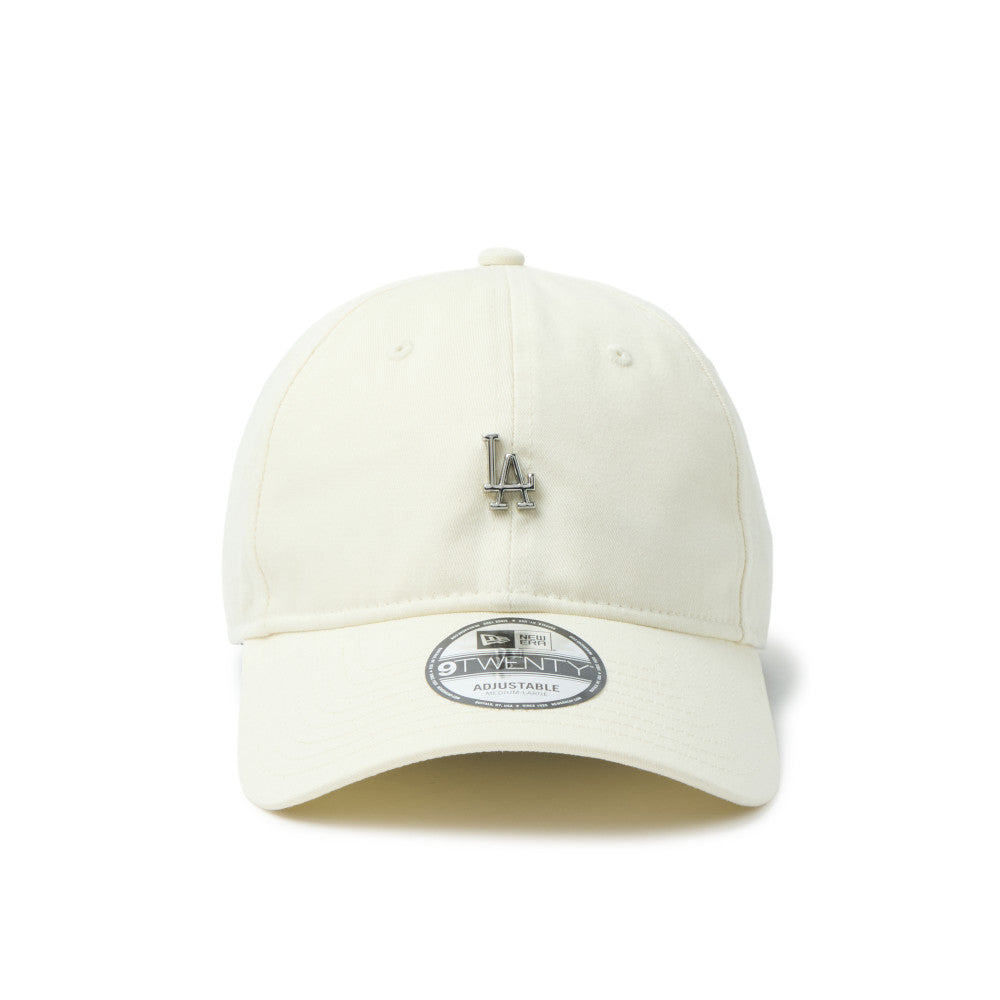 9TWENTY Los Angeles Dodgers Metal Logo Mini Chrome White Adjustable