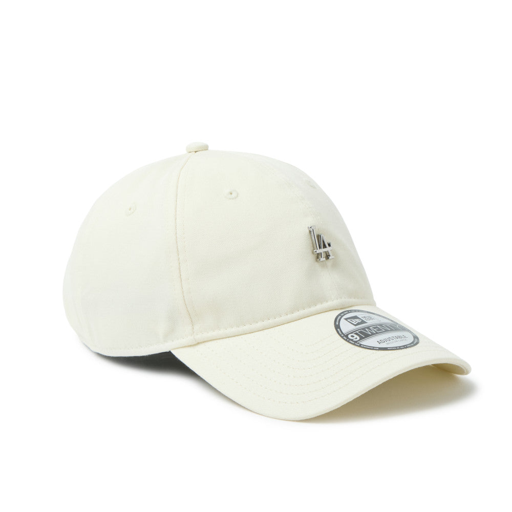 9TWENTY Los Angeles Dodgers Metal Logo Mini Chrome White Adjustable