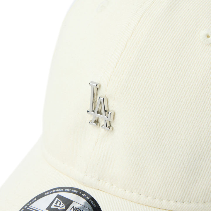 9TWENTY Los Angeles Dodgers Metal Logo Mini Chrome White Adjustable