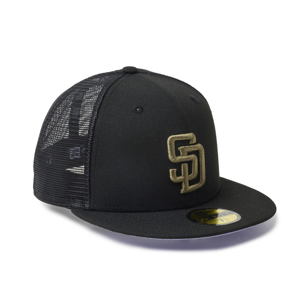 59FIFTY Trucker San Diego Padres MLB Hydrangea Black Fitted