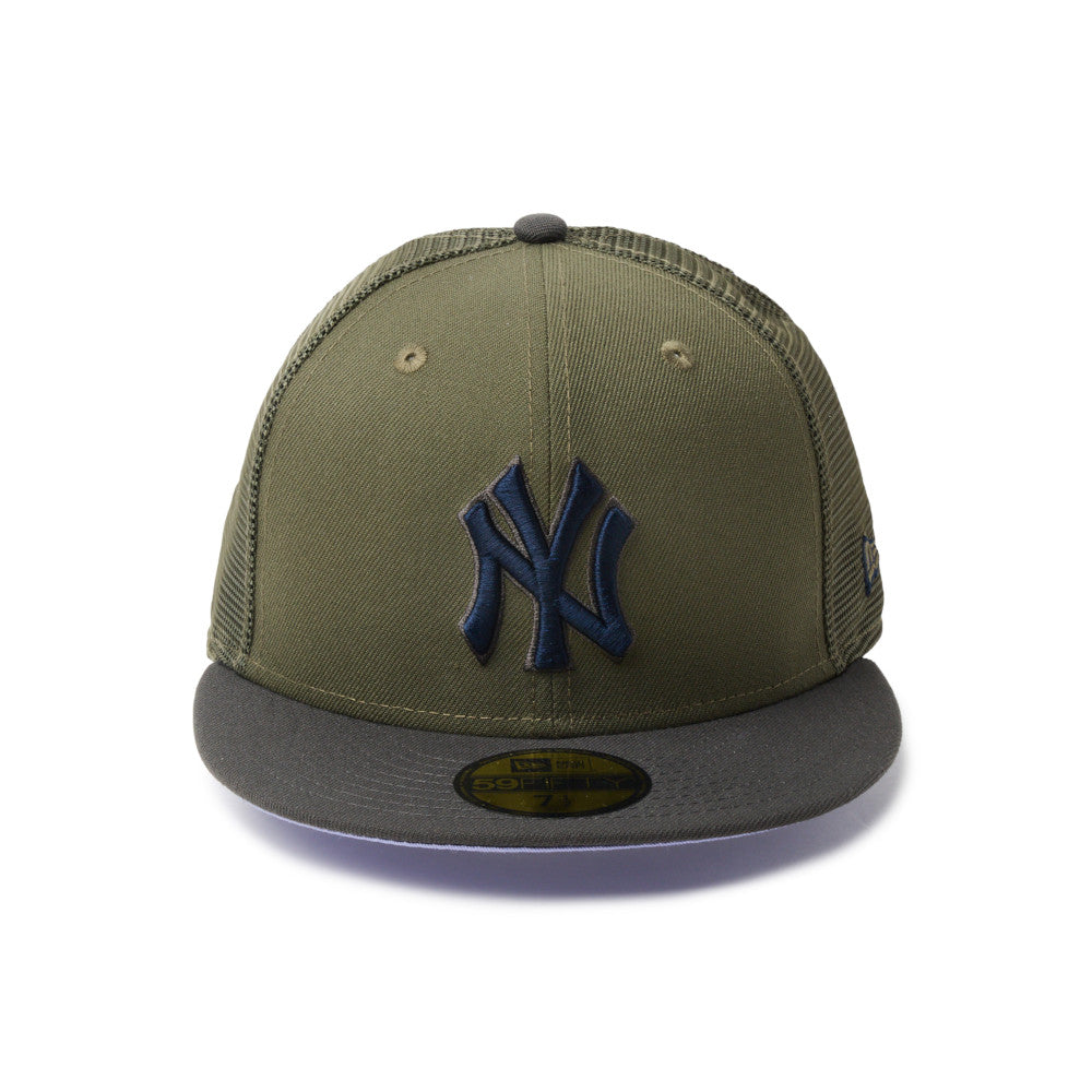 59FIFTY Trucker New York Yankees MLB Hydrangea Olive Fitted