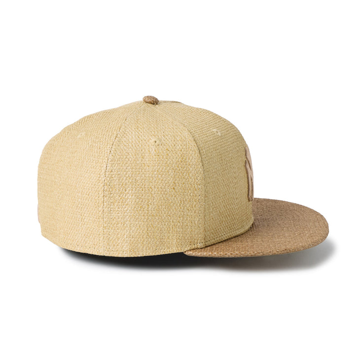 59FIFTY New York Yankees Paper Straw 2-Tone Khaki Visor Natural Fitted
