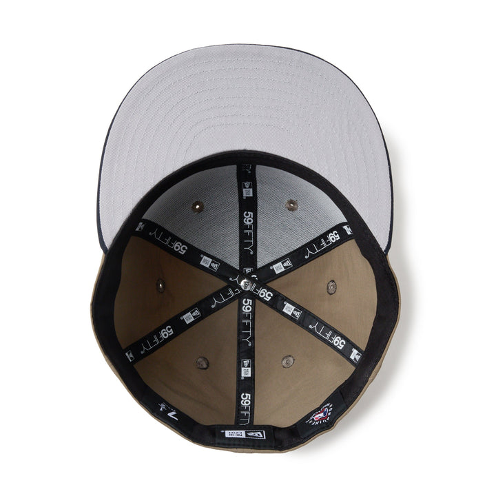 59FIFTY Los Angeles Dodgers Grosgrain 2-Tone Navy Visor Olive Fitted