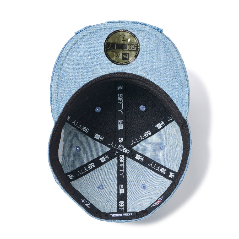 59FIFTY Los Angeles Dodgers Damaged Washed Denim Fitted