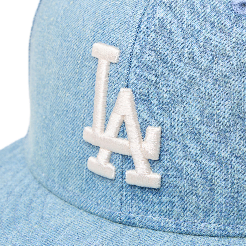 59FIFTY Los Angeles Dodgers Damaged Washed Denim Fitted