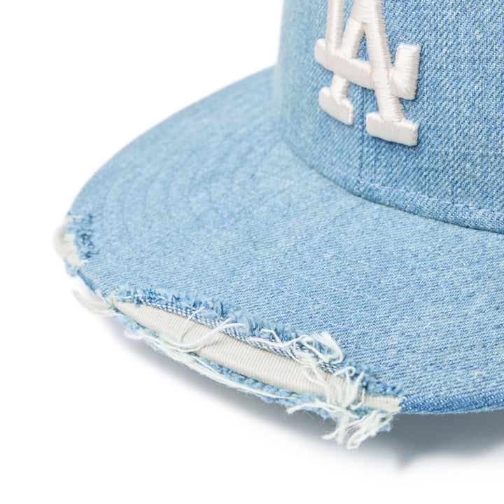 59FIFTY Los Angeles Dodgers Damaged Washed Denim Fitted