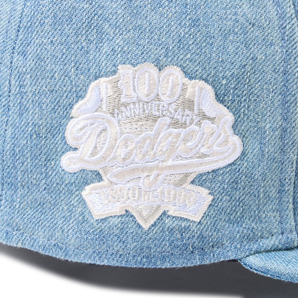 59FIFTY Los Angeles Dodgers Damaged Washed Denim Fitted