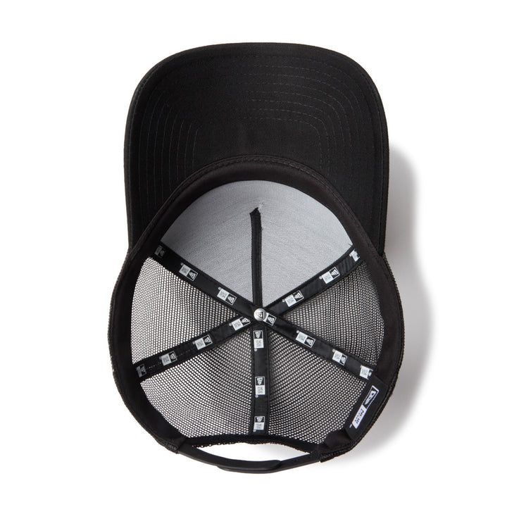 9FORTY A-Frame Trucker Metal Flag Black Silver Snapback