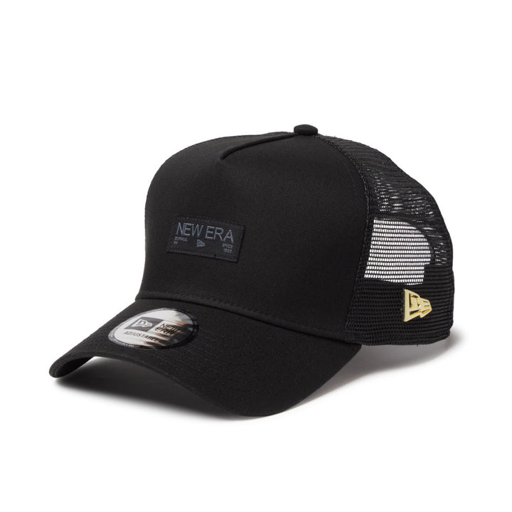 9FORTY A-Frame Trucker Metal Flag Black Gold Snapback