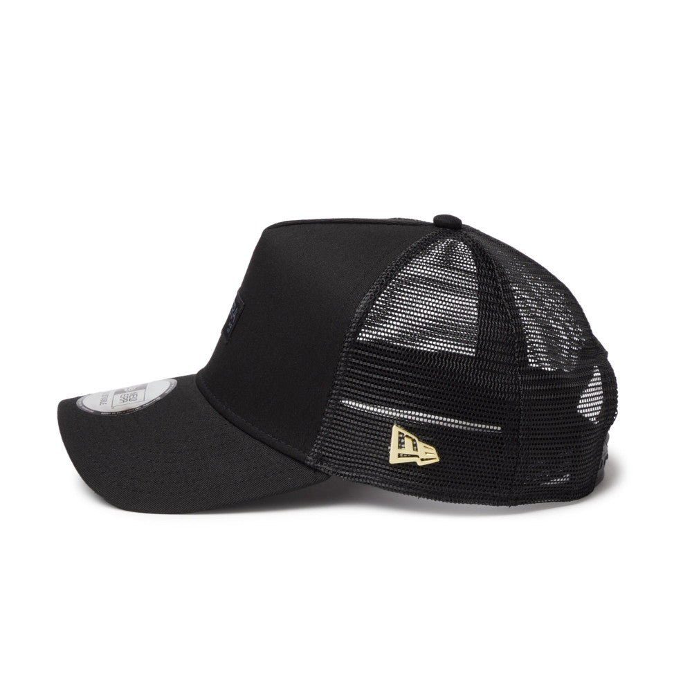 9FORTY A-Frame Trucker Metal Flag Black Gold Snapback