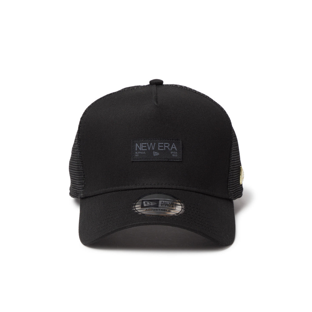 9FORTY A-Frame Trucker Metal Flag Black Gold Snapback