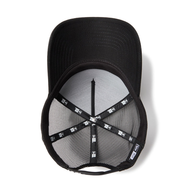 9FORTY A-Frame Trucker Metal Flag Black Gold Snapback