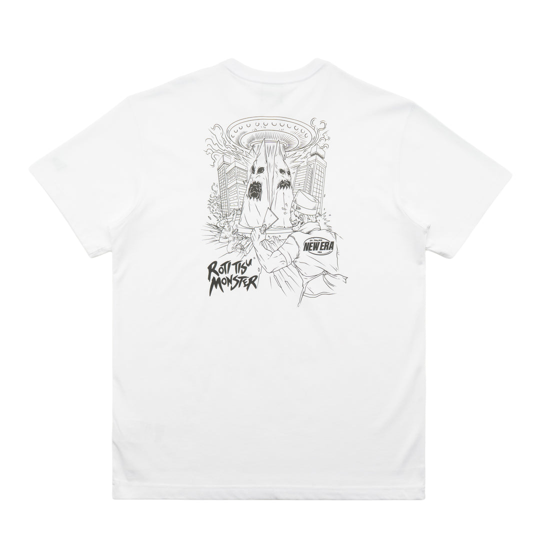 New Era The Mamak Roti Tisu Monster White Short Sleeve T-Shirt