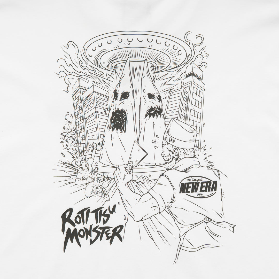 New Era The Mamak Roti Tisu Monster White Short Sleeve T-Shirt