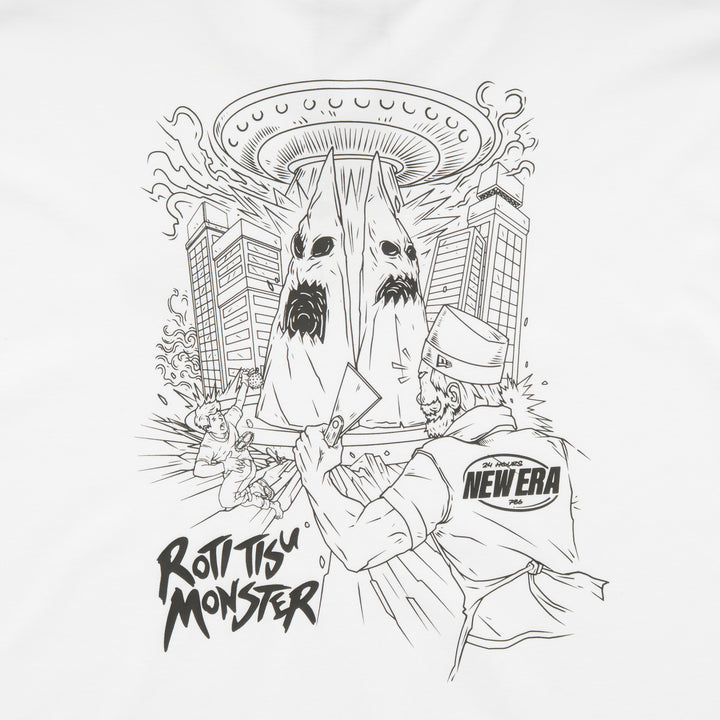 New Era The Mamak Roti Tisu Monster White Short Sleeve T-Shirt