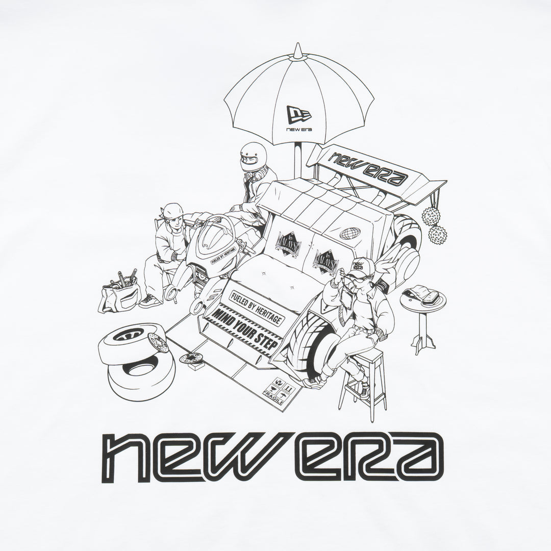New Era Motorsports White Short Sleeve T-Shirt