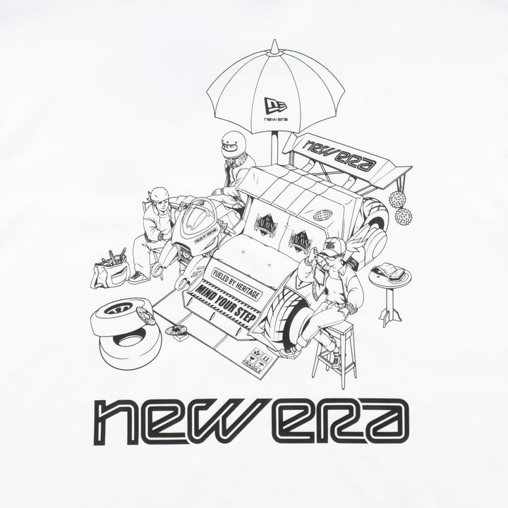 New Era Motorsports White Short Sleeve T-Shirt