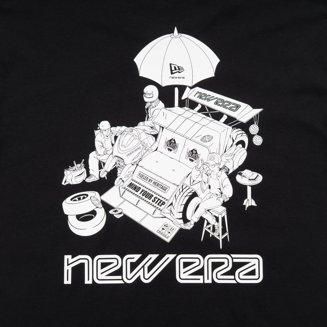 New Era Motorsports Black Short Sleeve T-Shirt
