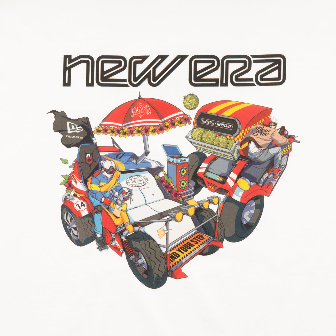 New Era Motorsports Multicolor White Short Sleeve T-Shirt