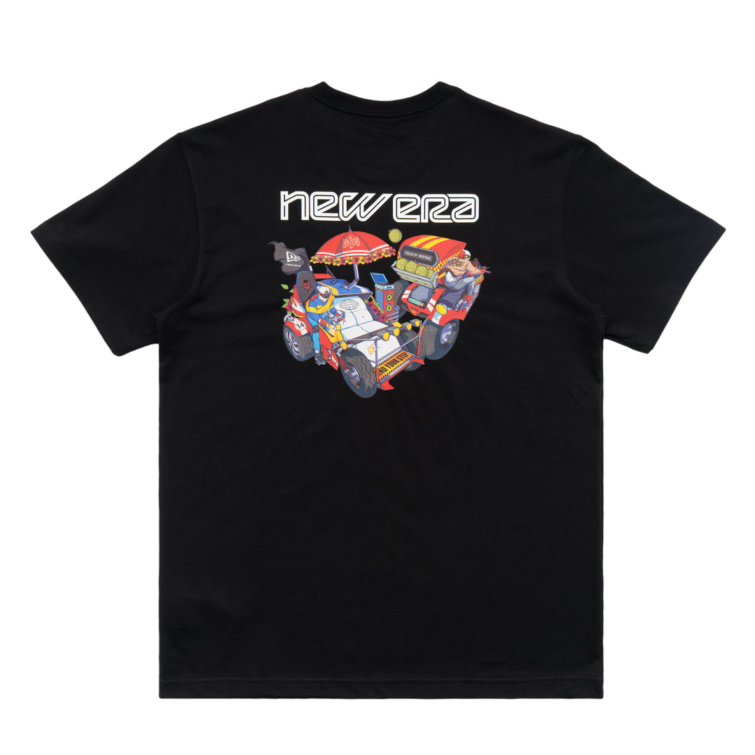 New Era Motorsports Multicolor Black Short Sleeve T-Shirt