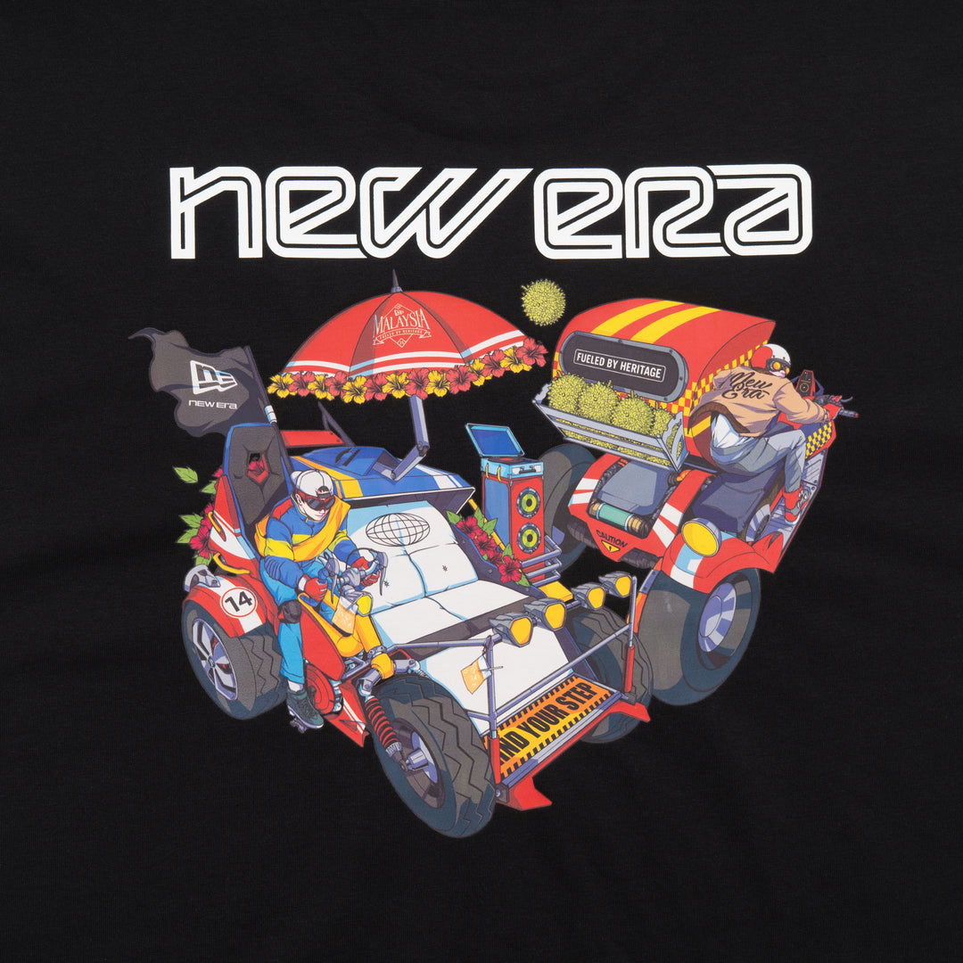 New Era Motorsports Multicolor Black Short Sleeve T-Shirt