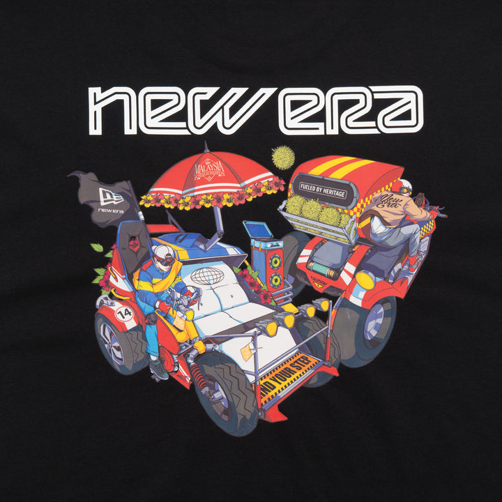 New Era Motorsports Multicolor Black Short Sleeve T-Shirt