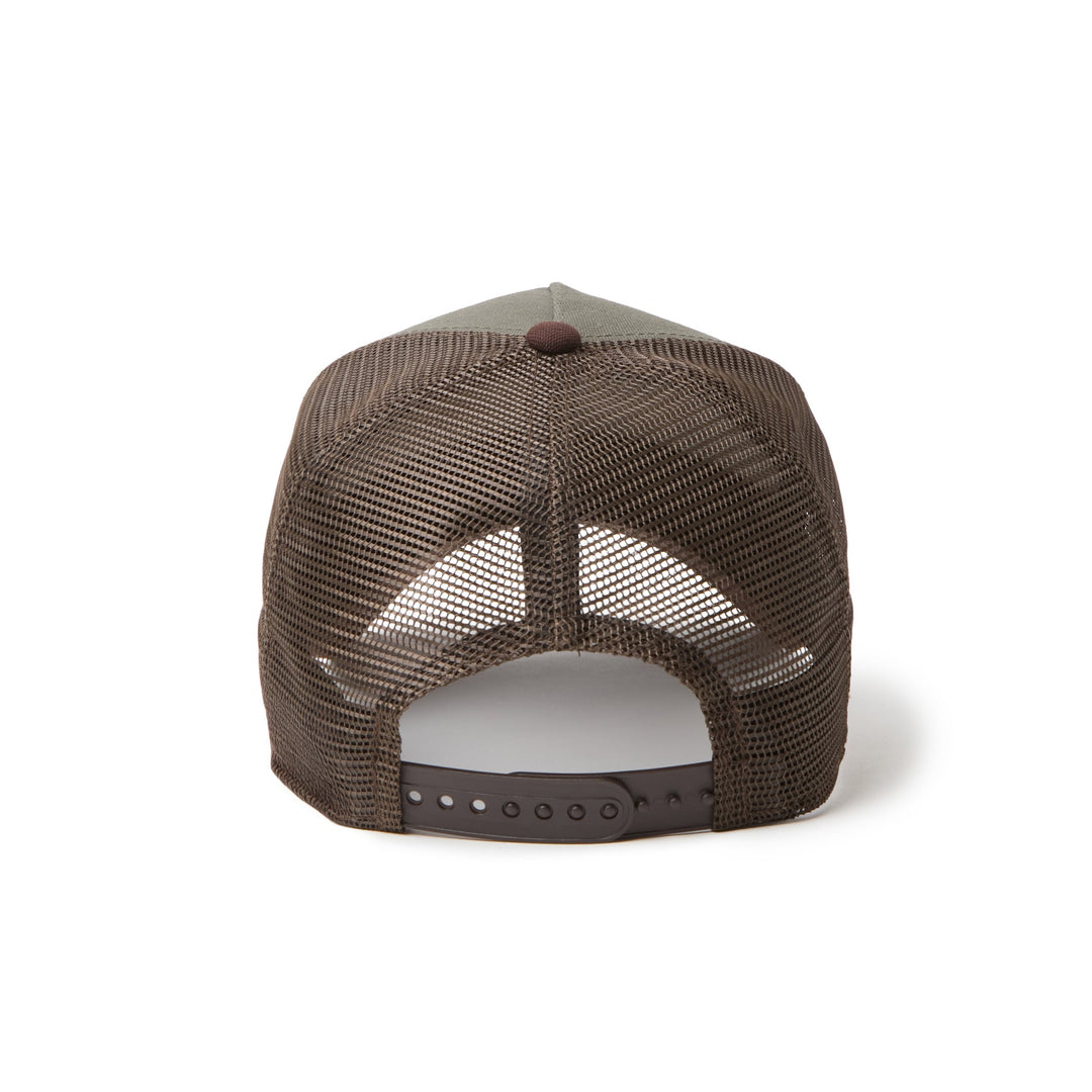 9FORTY A-Frame Trucker Duck Cork Patch 2-Tone Burntwood Visor Moss Snapback
