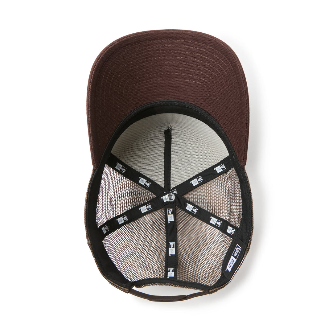 9FORTY A-Frame Trucker Duck Cork Patch 2-Tone Burntwood Visor Moss Snapback