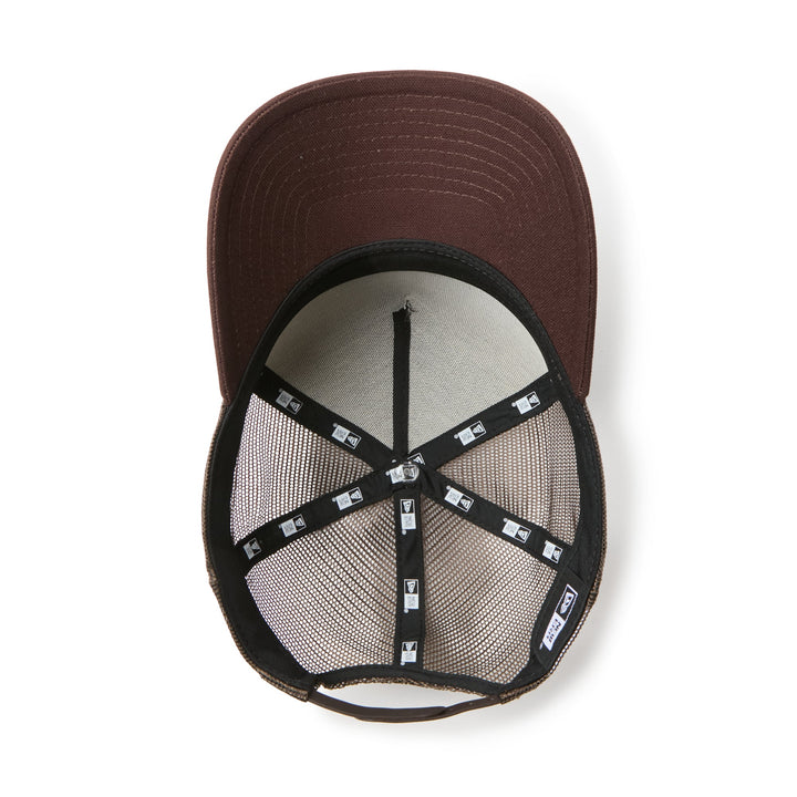 9FORTY A-Frame Trucker Duck Cork Patch 2-Tone Burntwood Visor Moss Snapback