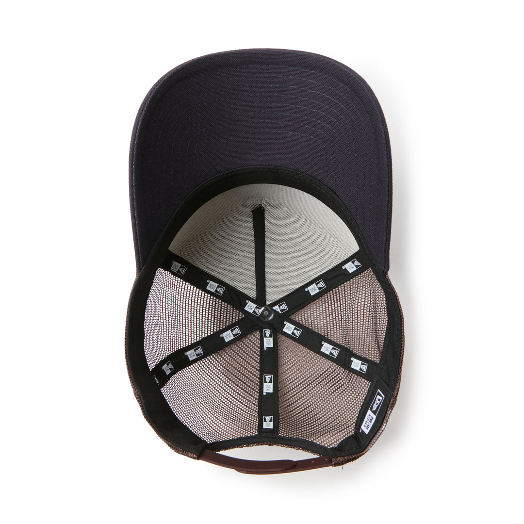 9FORTY A-Frame Trucker Duck Cork Patch 2-Tone Burntwood Visor Navy Snapback