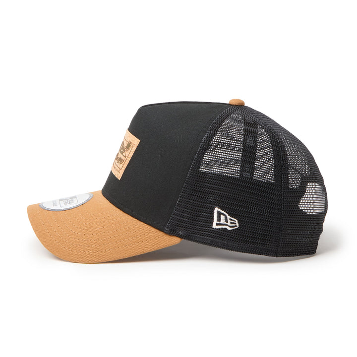 9FORTY A-Frame Trucker Duck Cork Patch 2-Tone Light Bronze Visor Black Snapback