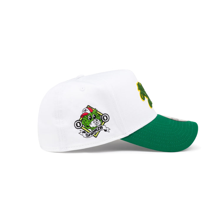 9FORTY A-Frame Raya Kosong-Kosong White Kelly Green Snapback