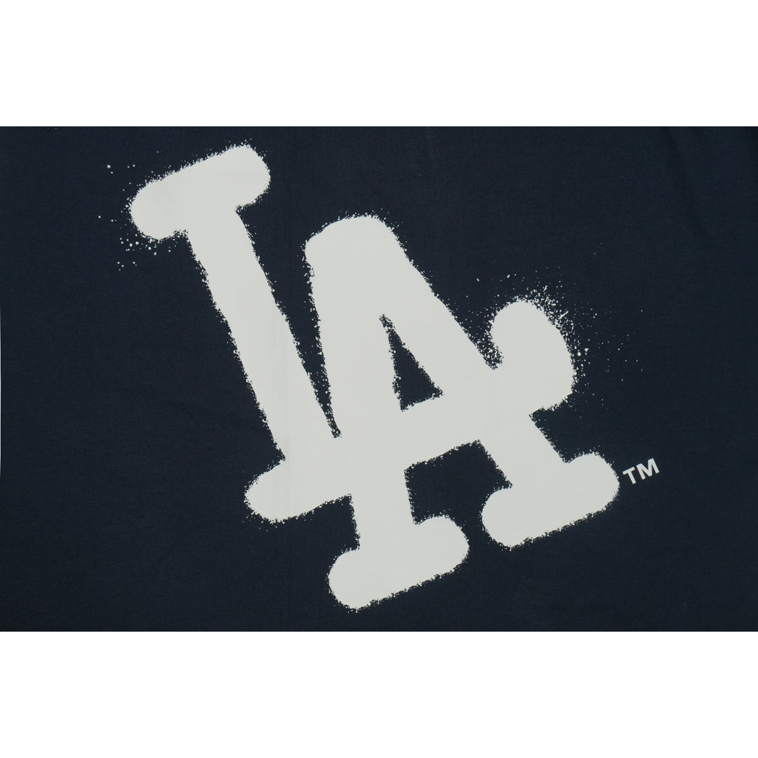 Los Angeles Dodgers Spray Paint Oceanside Blue Short Sleeve T-Shirt