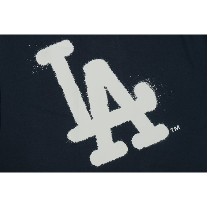 Los Angeles Dodgers Spray Paint Oceanside Blue Short Sleeve T-Shirt