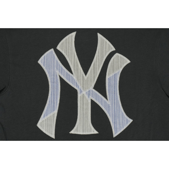 New York Yankees MLB Patchwork Steel Clouds Gray Short Sleeve T-Shirt