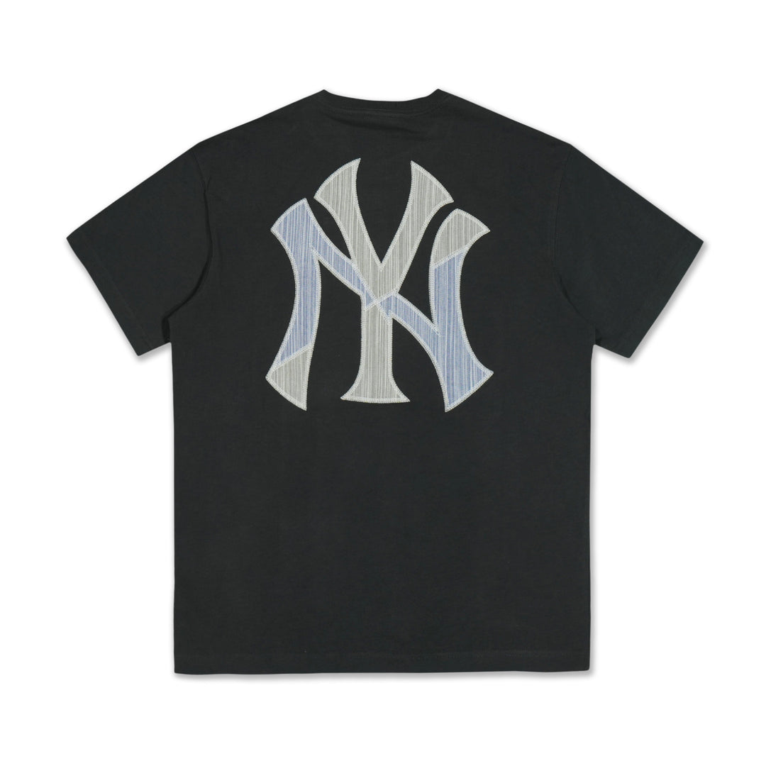 New York Yankees MLB Patchwork Steel Clouds Gray Short Sleeve T-Shirt