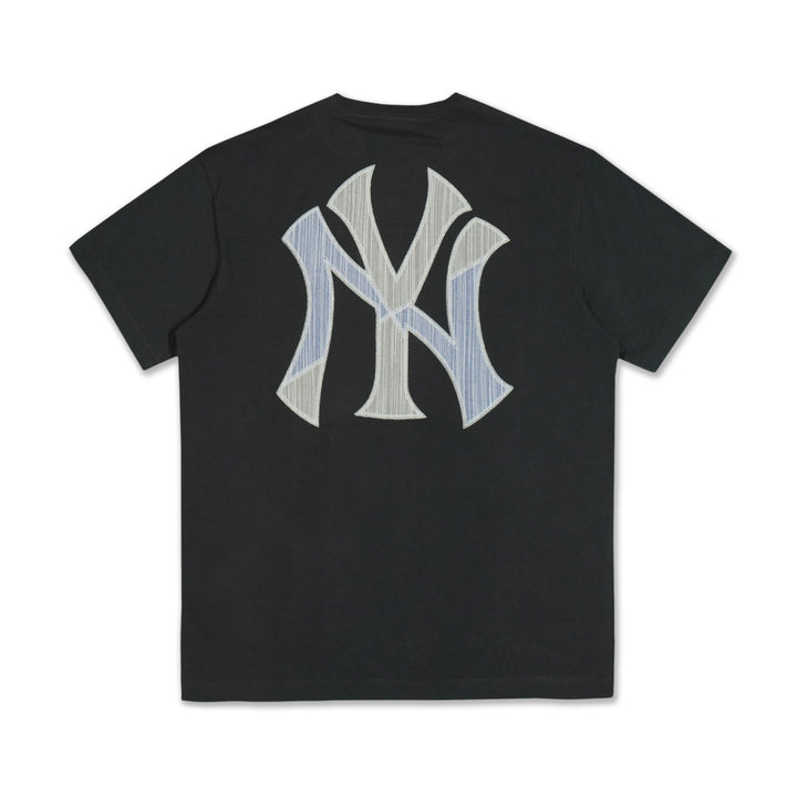 New York Yankees MLB Patchwork Steel Clouds Gray Short Sleeve T-Shirt