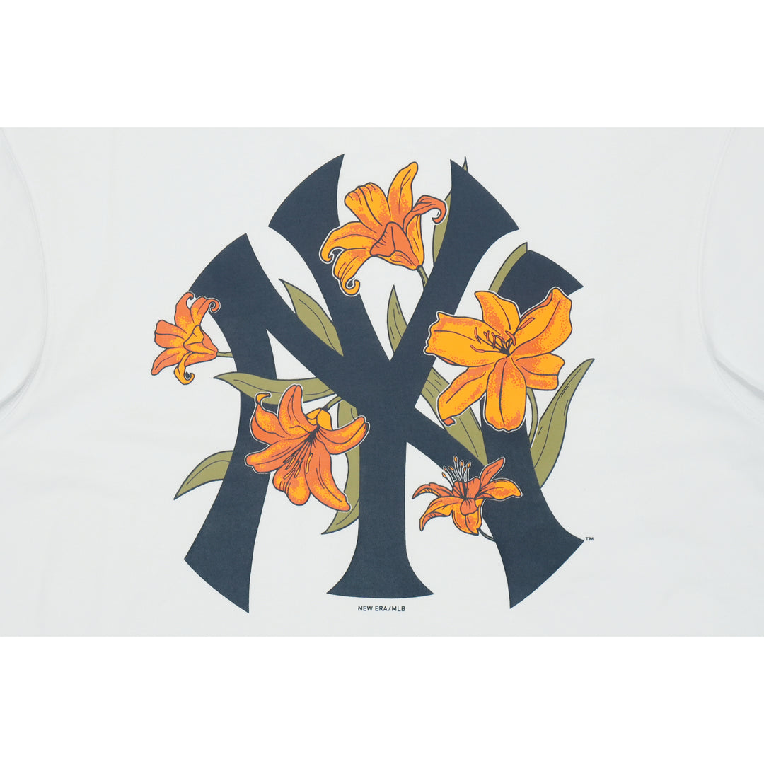 New York Yankees Floral White Short Sleeve T-Shirt