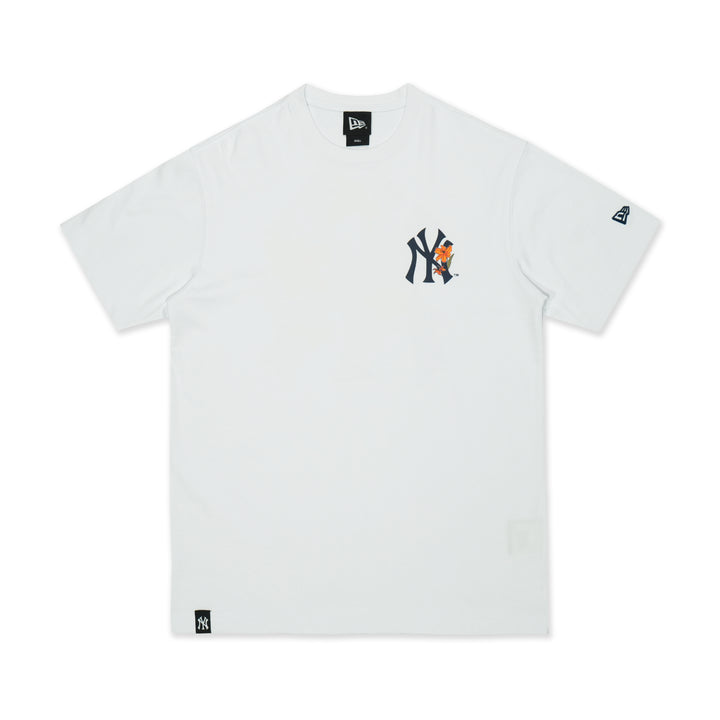 New York Yankees Floral White Short Sleeve T-Shirt