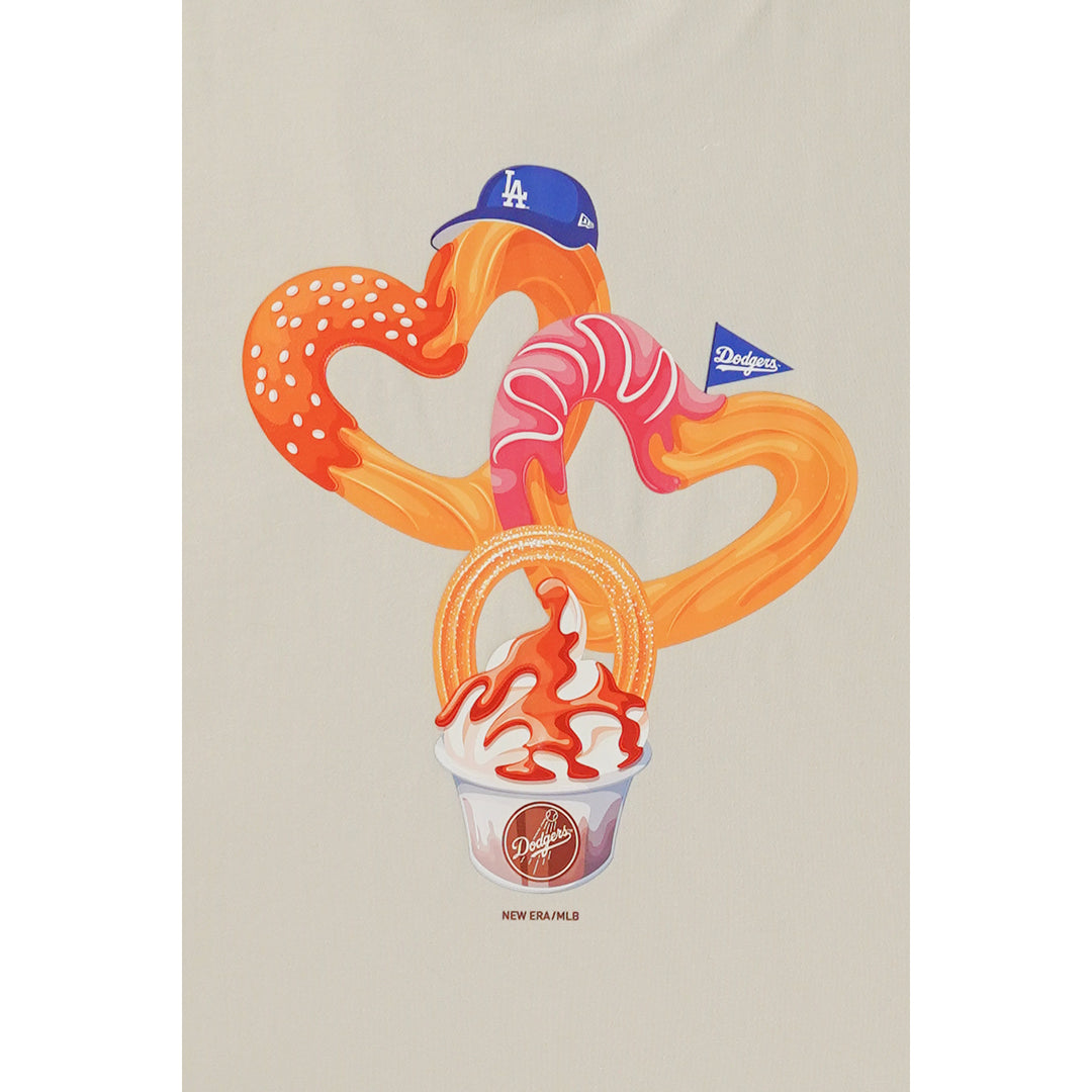 Los Angeles Dodgers Sugary Twist Oversized Short Sleeve Vintage Stone T-Shirt