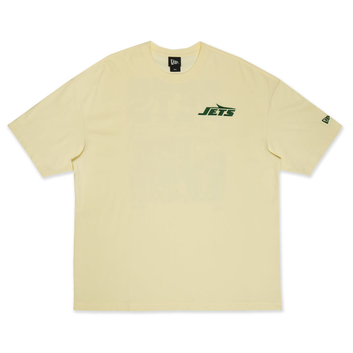 New York Jets NFL Restro Chrome White Oversized Short Sleeve T-Shirt