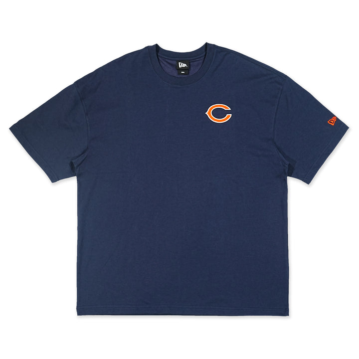Chicago Bears NFL Restro Navy Oversized Short Sleeve T-Shirt